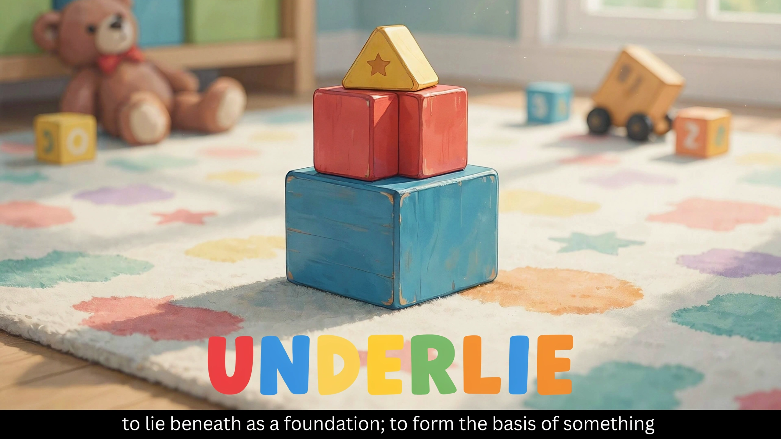 English Illustration for underlie